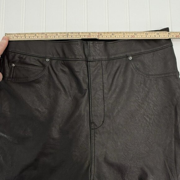 Spanx By Sara Blakely Faux Leather Pants Womens Size Large Black - Picture 3 of 9